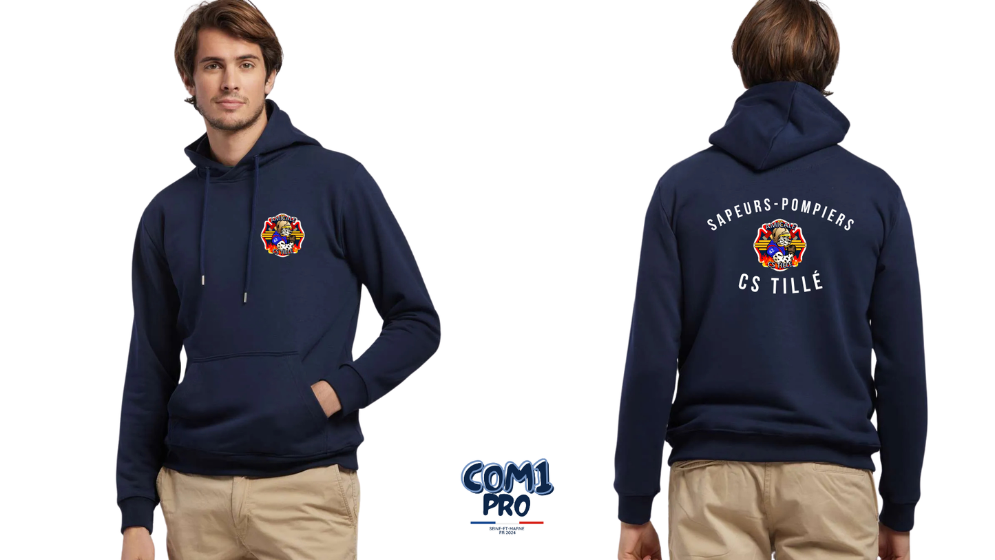 SWEAT CAPUCHE - SAPEURS-POMPIERS AVEC LOGO