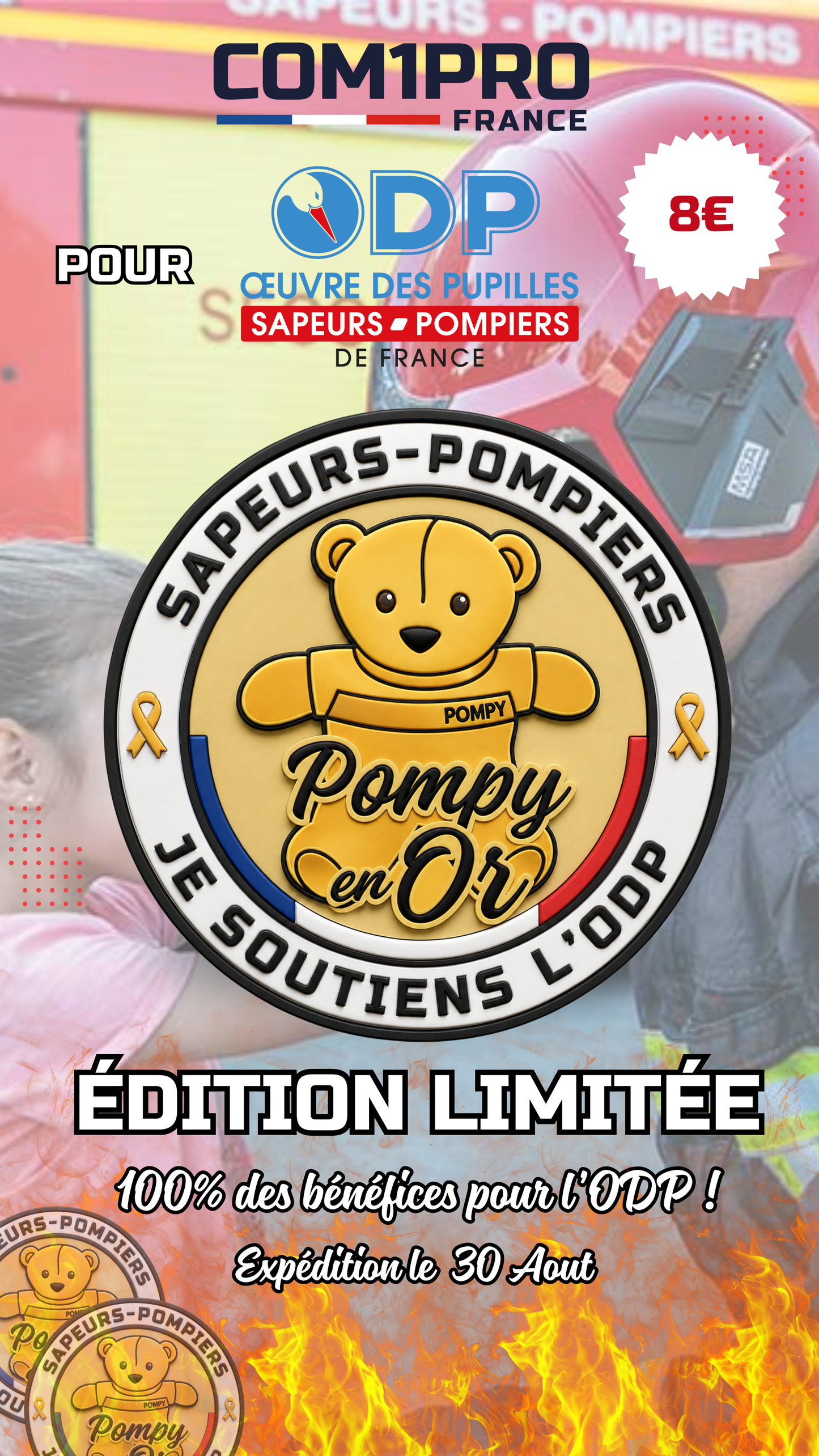 ECUSSON PVC3D POMPY EN OR POUR L'ODP