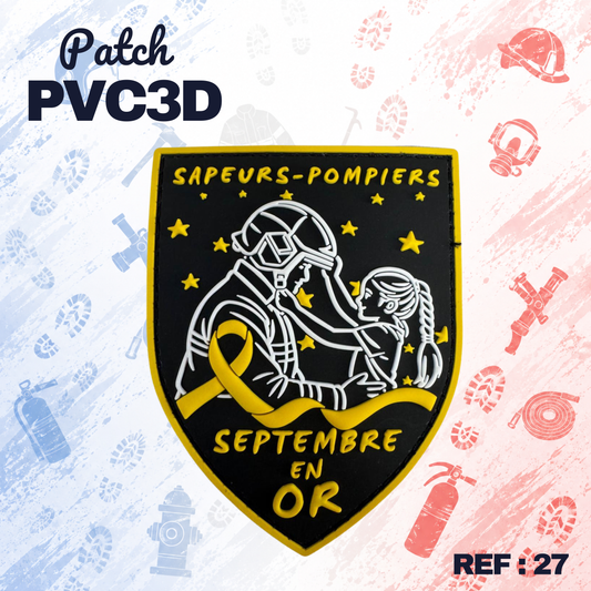 ECUSSON PVC3D BLASON SEPTEMBRE EN OR NUIT